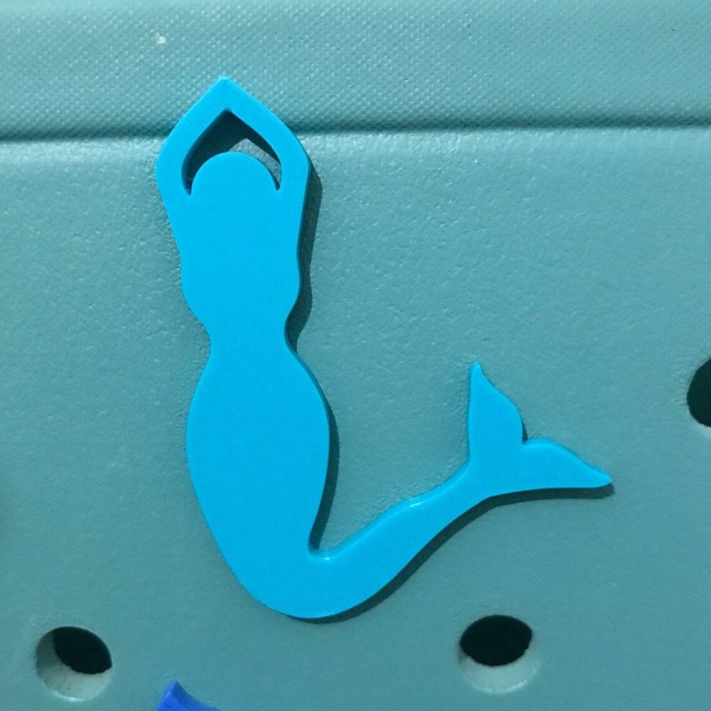 3D Printed Beach Themed Mermaid Bogg Bag Bit Charms